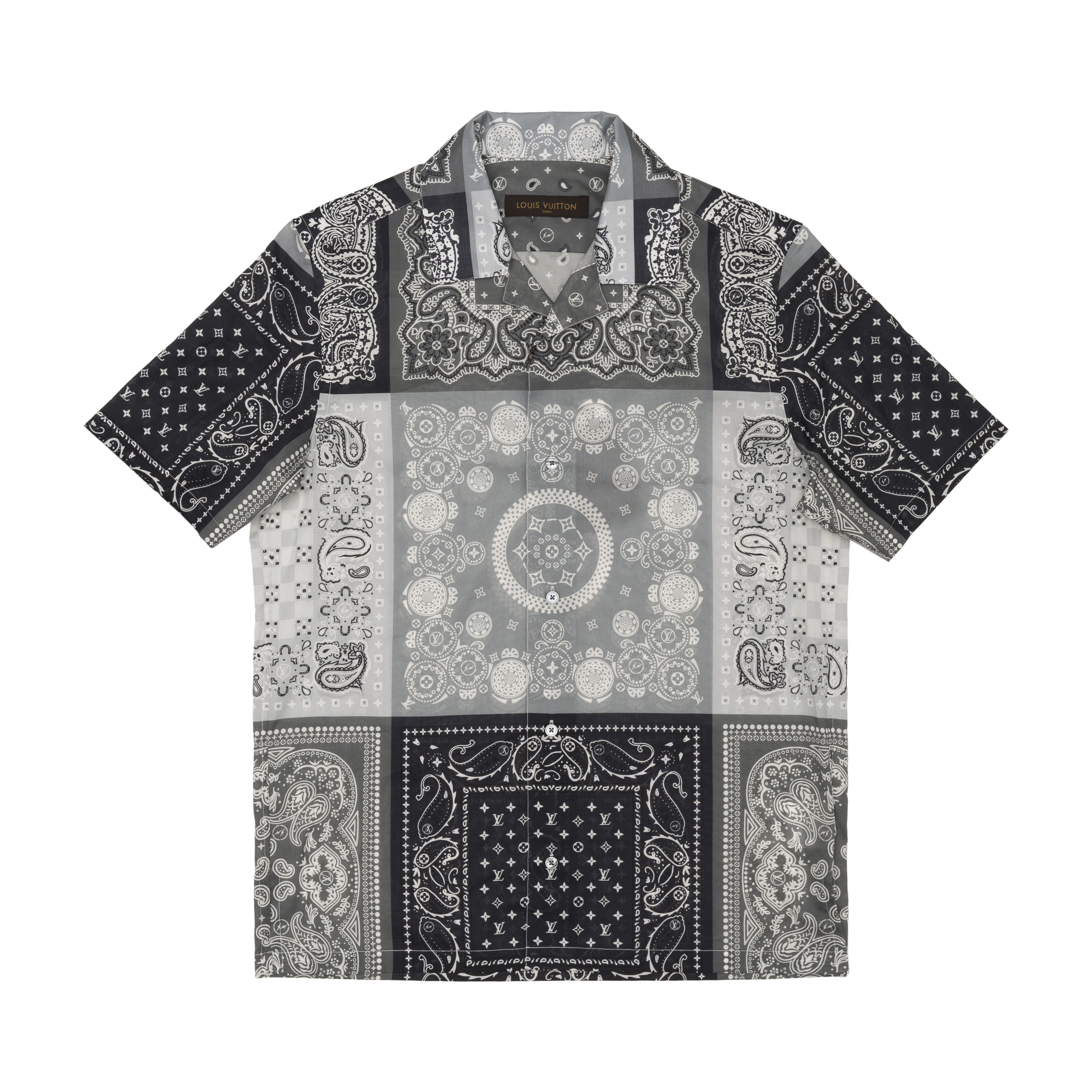 Louis Vuitton Supreme White Pattern Black Hawaiian Shirt, Short - LIMITED  EDITION