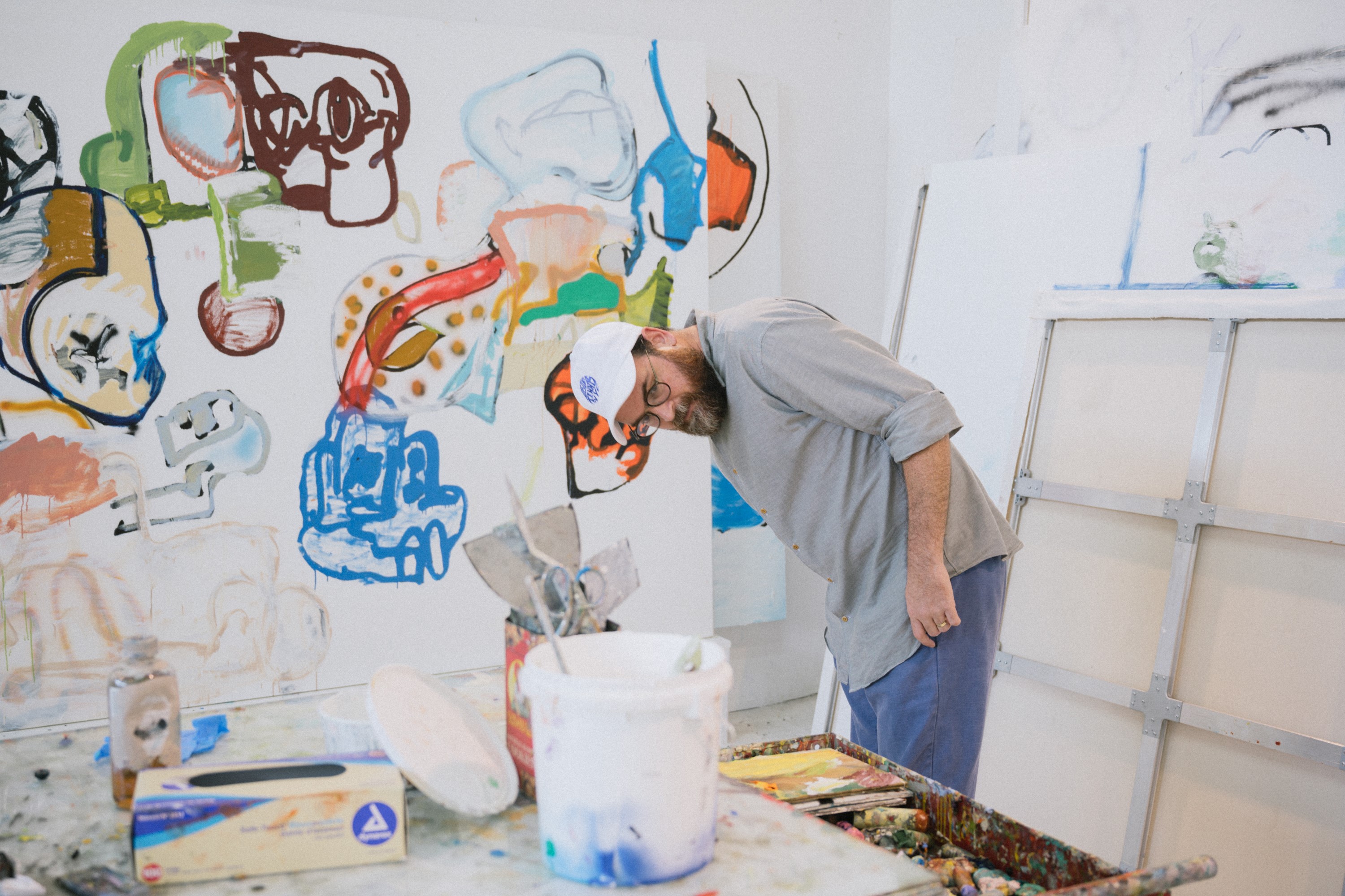 Eddie Martinez in his Studio