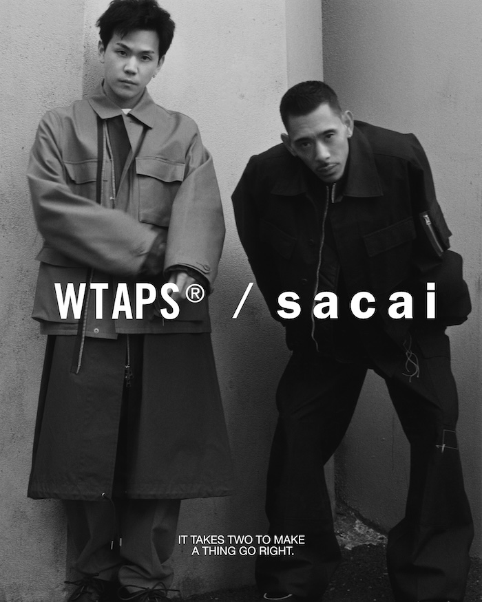 sacai / WTAPS」第二弾 ペアでまとうヴィジュアル公開 / RoC