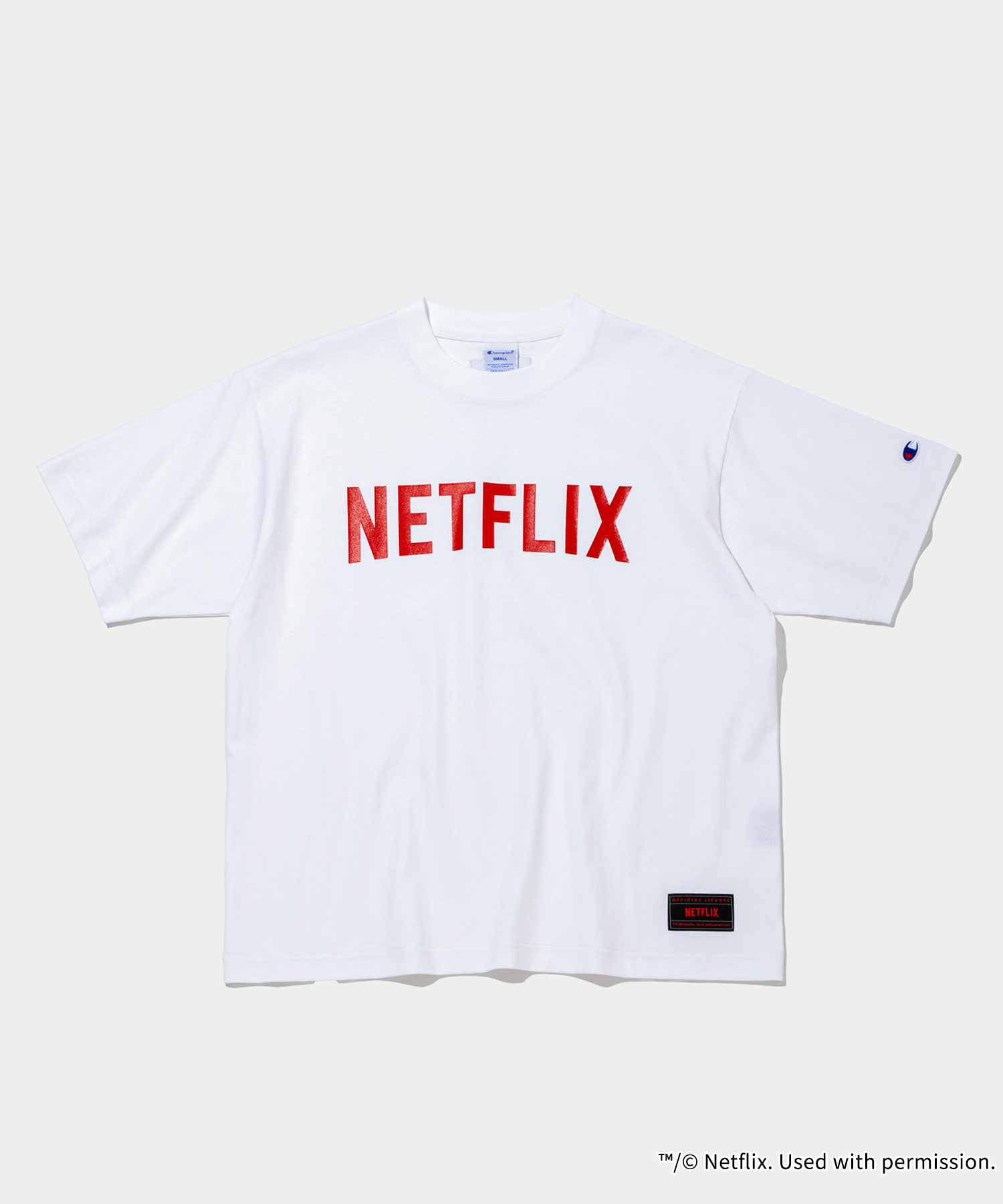 CHAMPION SS TEE - 014 NETFLIX_WHITE